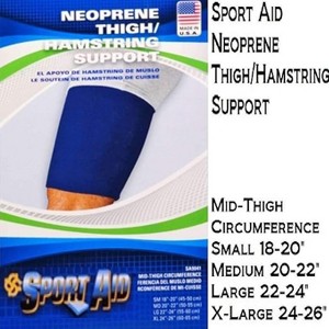Sport Aid Neoprene Thigh/Hamstring Support Large Blue - 1 of 3
