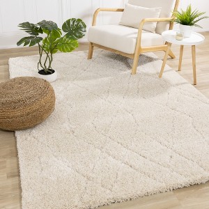 Rug Branch Modern Geometric, Tonal/Solid, Trellis Cream Indoor Area Rug - 1 of 4
