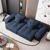 4 PCS Oversized Modular Sofa, 2 Seat DIY Layout Design Sofa with Chaise Lounges and Armrests, Sofa with Foam Cushion and Pillows-Coolbibila - 3 of 4