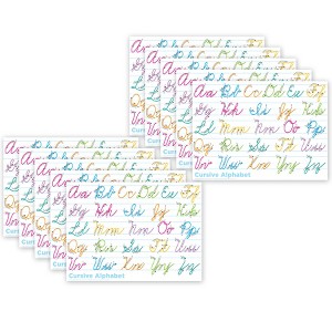 Ashley Productions® Smart Poly® PosterMat Pals™ Space Savers, 13" x 9-1/2", Traditional Cursive, Pack of 10 - 1 of 2