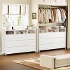 WOWLIVE 9 Drawers Dresser for Bedroom, Farmhouse Dresser with Power Outlet & LED, Chest of Drawers TV Stand - 3 of 4