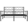 vidaXL Metal Bed Frame with Headboard and Footboard Black 53.1 in.x74.8 in. - 4 of 4
