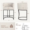 Arceso 26 Inch Counter Height Bar Stool, Modern Barrel Counter Stools , Black Metal Frame, Linen Fabric Upholstered Barstools for Kitchen Islands - 3 of 4