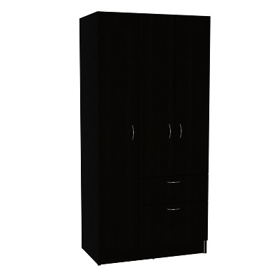 NicBex Armoire Wardrobe Closet Storage Cabinet with Double Doors & Shelves & Drawer for Bedroom