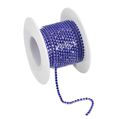 Unique Bargains DIY Bag Clothing Decoration Crystal Rhinestone Sew on Close Claw Chain Trim