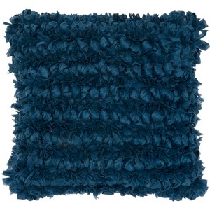 Loop Shag Oversize Square Throw Pillow Navy - Mina Victory, Blue