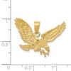 Black Bow Jewelry 14k Yellow Gold 2D Textured Eagle Pendant - 4 of 4