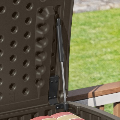 Java Lockable Resin Wicker 124-Gallon Deck Box