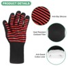 Unique Bargains Silicone Heat Resistant Fireproof Grilling Glove 1472°F Red 1 Pc - 2 of 4