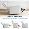 Manual Recliner Chair - 360° Swivel Rocker with Adjustable Backrest & Footrest, Simulated Leather Reclining Armchair - 3 of 4