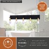 VAXCEL Seward Park 5 Light Black and Satin Gold Brass Industrial Bathroom Vanity Fixture with Full Backplate - 4 of 4