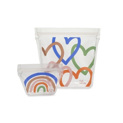 Full Circle Ziptuck Reusable Travel Set - Hopeful Rainbows