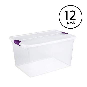 Sterilite 18038612 Plastic FlipTop Latching Storage Container, Clear &  Reviews