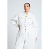 ELOQUII Women's Plus Size Gold Hardware Denim Jumpsuit - 4 of 4