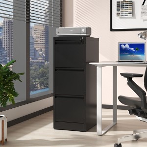 NicBex 3 Drawer Mobile File Cabinet with Lock Metal Filing Cabinets Under Desk Storage for Home Office Organizer - 1 of 4
