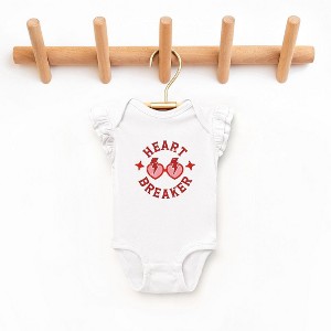 The Juniper Shop Heart Breaker Sunglasses Baby Flutter Sleeve Bodysuit - 1 of 3