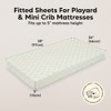 KeaBabies Mini Crib Sheets for Baby Girls, Boys, 2-Pack Soothe Pack and Play Sheets Fitted, Organic Pack N Play Mattress Sheet - 3 of 4