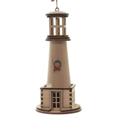 Ginger Cottages 6.0" Holiday Lighthouse Ornament Sea Ocean  -  Tree Ornaments