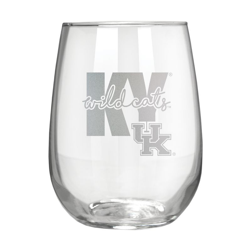 NCAA Kentucky Wildcats The Vino Stemless 17oz Wine Glass - Clear, 1 of 2