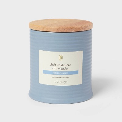 2-Wick High Intensity Ceramic Jar Candle with Lid Soft Cashmere and Lavender 14oz - Threshold™