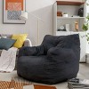 Bean Bag Couch With Filling Soft Velvet Fabric Bean Bag Chair Filled With Memory Sponge Comfy Beanbag Chair For Adults,Lazy Chair-Cuddlewood - 2 of 4