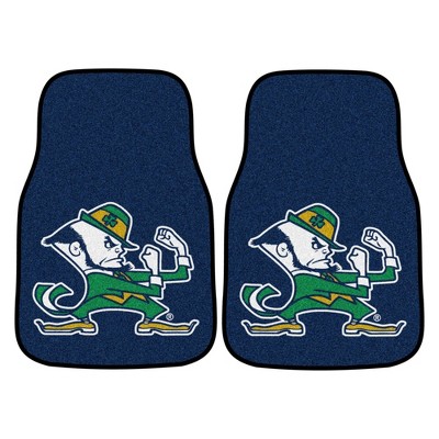 NCAA Notre Dame Fighting Irish Carpet Car Mat Set - 2pc