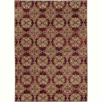 Oriental Weavers Andorra 6883A Red/ Gold Indoor Area Rug - 2'3" x 8'