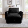Sapphtopaz Couches for Living Room 1 Seater Single Sofa Corduroy Upholstered Couch Modern Lounge Sofa with Throw Pillows for Apartment - 4 of 4