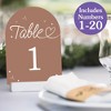 Big Dot of Happiness Wedding Hearts Mocha Brown Table Numbers Centerpieces, Double-Sided 5 x 7 inches Cards, Table Numbers - 1-20 - 2 of 4