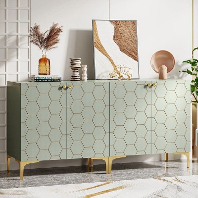 Hommoo 63" Sideboard Buffet Modern Storage Cabinet with Doors