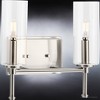 Urban Ambiance Luxury Contemporary Bath Light 11.5''H x 12.5''W,  Brushed Nickel Finish,  Parkes Collection, UHP4221 - 4 of 4