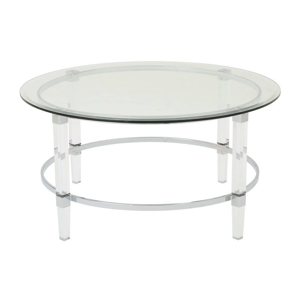 Photos - Coffee Table Elowen Modern Round  Clear - Christopher Knight Home