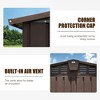 10'x8' Outdoor Storage Shed With 32 Air Vents, Push-pull Double Door, Sloping Roof Metal Storage Cabinet, Ultraviolet-proof Tool Shed For Lawn - 2 of 4