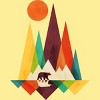 Men's Design By Humans Mountain Bear By radiomode T-Shirt - 2 of 3