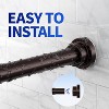 Shower Curtain Rod, 1" Non Slip Adjustable 28-74 inch No Drilling Shower Curtain Rods Spring Tension - 2 of 4