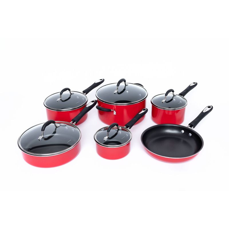 Cuisinart 11pc Red Non-Stick Cookware Set - 55-11R, 3 of 6
