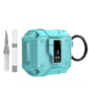 HTUTWOO AirPods 4 Earphone Protective Case, Full-Body Protective Armor Case with Keychain, Cleaning Kit and Security Lock - 1 of 4