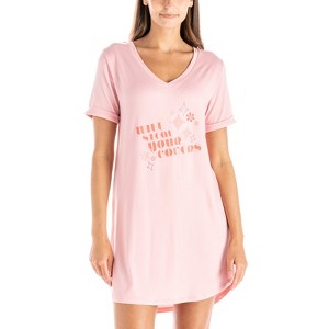 Hello Mello Women’s Let Me Sleep Lounge Sleep Shirt - 1 of 4