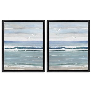 Stupell Industries Seagulls over Beach Waves, 17" x 21" - 1 of 4