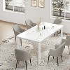 79 In Industrial Dining Table,Large Kitchen Table with Metal Legs,Round Corners,Wooden Conference Tables Writing Desk for Dining Room,Living Room - 3 of 4