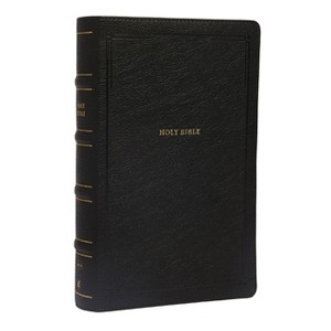 Nkjv, Reference Bible, Personal Size Large Print, Leathersoft, Black, Thumb Indexed, Red Letter Edition, Comfort Print - by  Thomas Nelson - 1 of 1