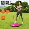 VEVOR Half Exercise Ball Trainer, 26 inch Balance Ball Trainer, 1500lbs Capacity Stability Ball, Yoga Ball with Resistance Bands & Foot Pump - 4 of 4