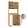 Modern Kitchen Pantry Cabinet with 2 Doors, 3 Shelves, Freestanding Larder Cupboard for Kitchen, Dining Room - 4 of 4