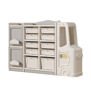 LOVMOR Children's toy storage cabinets - Gray - 1 of 4