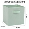 SEVOBAL 6pc Fabric Storage Cubes Organizer Duty Cube Storage Bin Clothes Storage Box Closet Baskets in Shelves Home, Multicolored, 10.34"*11.31"*3.9" - 3 of 4