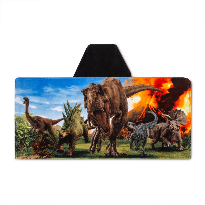 Jurassic World Ground Covered Kids&#39; Hooded Towel, 3 of 4