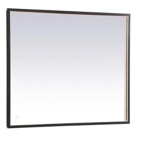 Elegant Lighting Pier 27x40 inch LED Mirror with Adjustable Color Temperature 3000K/4200K/6400K in Black - 1 of 4