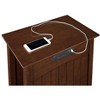 HomeStock Belmont End Table with Exposed Charging Station, 2 Outlets, 2 USB Ports, Modern Side Table with Bottom Shelf for Living Room Use - 4 of 4