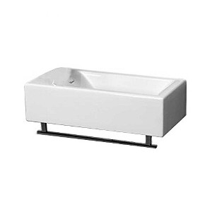 ALFI  Isabella Collection Small Wall Mount Basin with Crome Towel Bar and Center Drain - 1 of 2