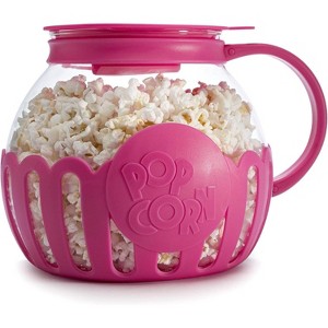 Patented Micro-Pop Microwave Popcorn Popper, Temperature-Safe Glass with 3-in-1 Lid, BPA-Free (Red) - 1 of 4